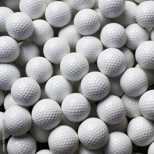 Fondo con detalle y textura de multitud de pelotas de golf de color blanco