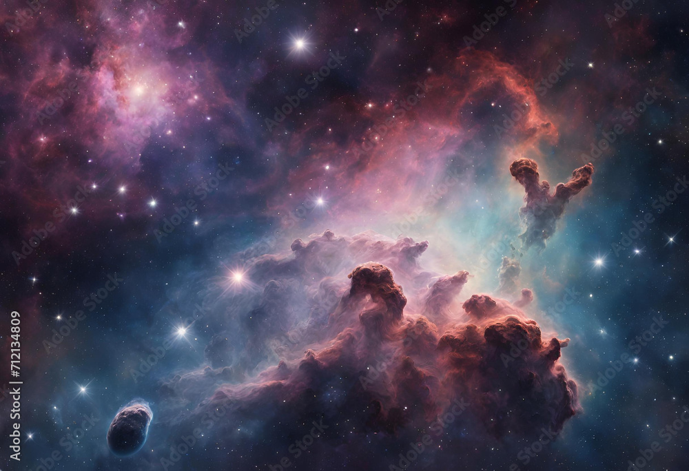 Fototapeta premium Nebula bodie sand galaxy in the vastness of space