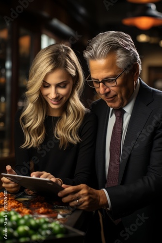 Retired husband and wife enjoying a peaceful moment by their retirement savings jar, Generative AI