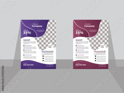 Creative with professional flyer design temple