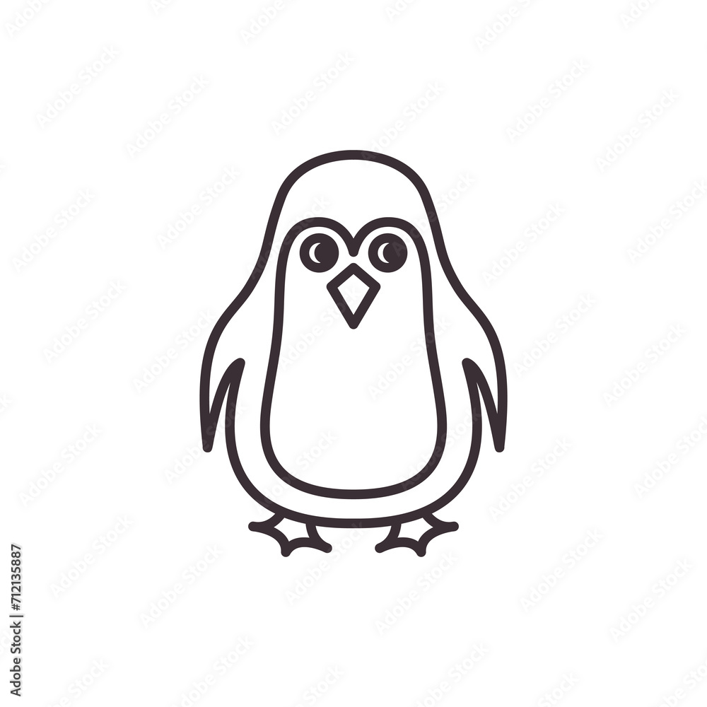 Fototapeta premium penguin icon logo design vector