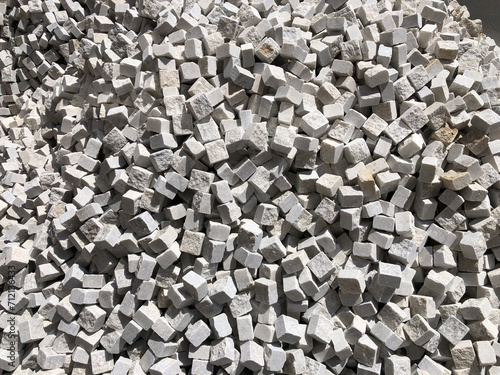 Photography Huge pile of white cobblestones