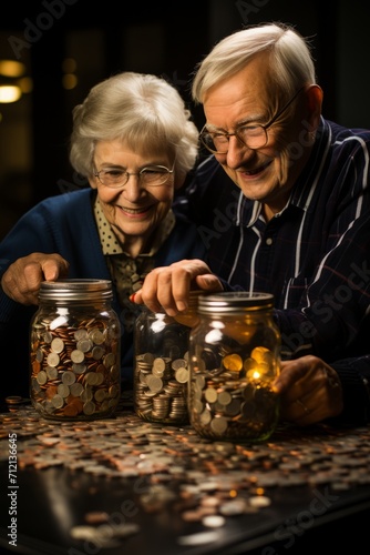 Senior couple consulting with a tax professional to prepare their annual tax returns, Generative AI