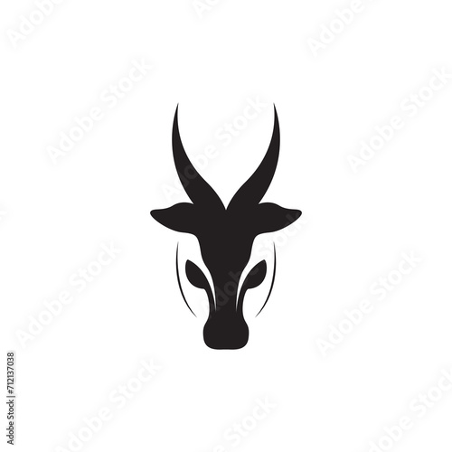 deer head icon logo design vector