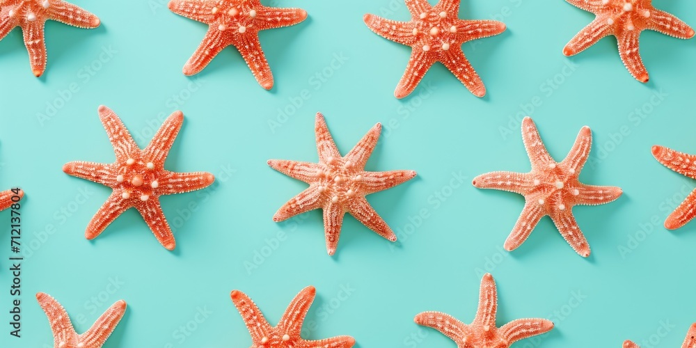 Starfish pattern pale color background Starfish pattern pale color background