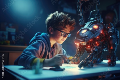 Smart Kid Creates Robot with AI Technology
