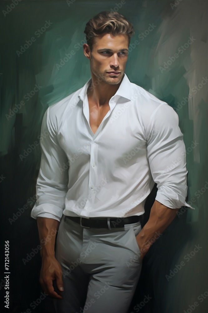 Obraz premium Portrait of handsome man in business attire