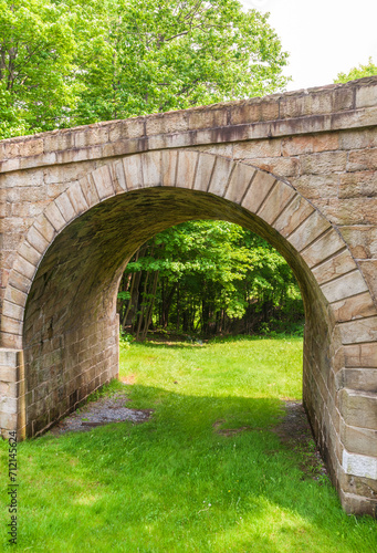 Fototapeta Naklejka Na Ścianę i Meble -  Bridge at the Allegheny Portage Railroad National Historic Site, first railroad constructed through the Allegheny Mountains in central Pennsylvania