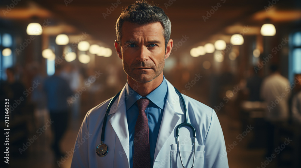 Portrait of a young doctor in medical clothes Portrait of a young doctor in medical clothes