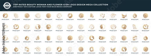 Collection of beauty woman logo design for salon, makeover, hair stylist, hair cut and etc.