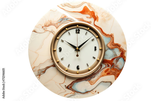 Beautiful Resin Clock Isolated On Transparent Background