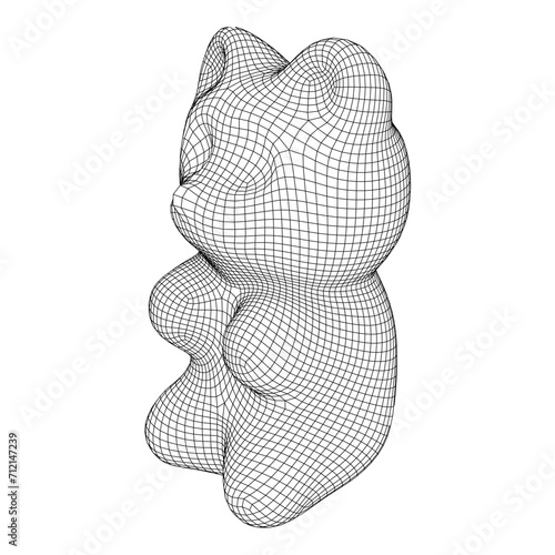 Gummy bear. Jelly fruit candy