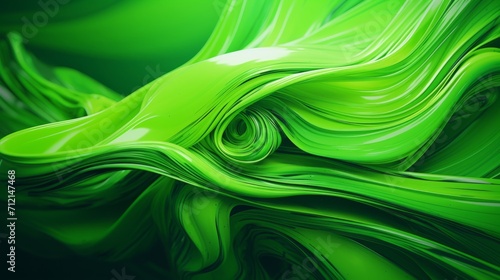 Vibrant close-up: electric green fluid with glowing edges, crafting a dynamic and futVibrant, Close-Up, Electric, Green, Fluid, Glowing, Edges, Crafting, Dynamic, Futuristiuristic abstract composition