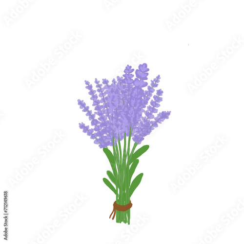 Lavender bouquet with rope
