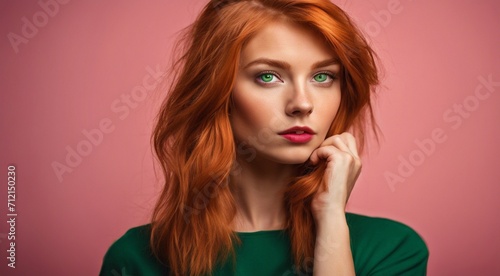portrait of a fashion woman, fashioned hairs of a woman, portrait of a pretty young fashion model, pretty fashion girl in studio