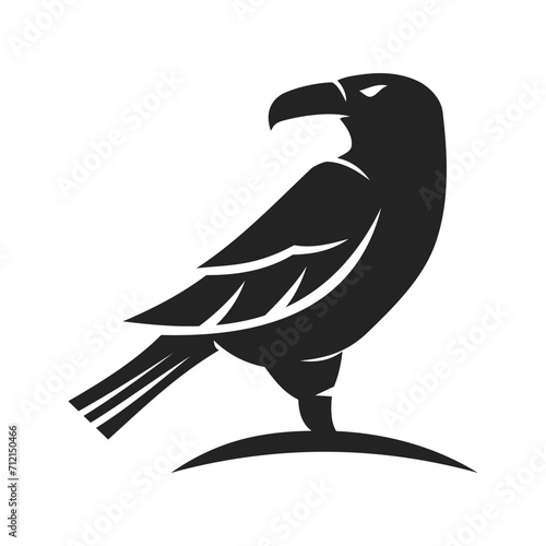 Crow Logo template Isolated. Brand Identity. Icon Abstract Vector graphic