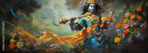 Krishna, the festival of Krishna, generative AI