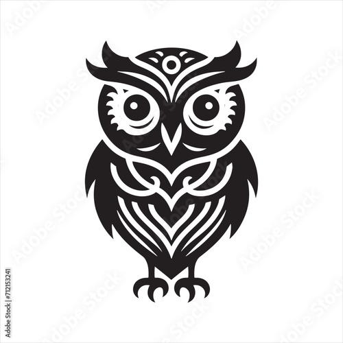 Ethereal Nocturne: Bird Silhouette Set Featuring the Elegant Dance of Owl Shadows - Bird Silhouette - Owl Vector 