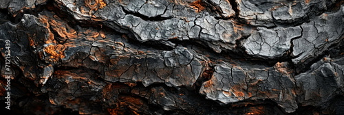 Rough textures and organic shapes of weathered tree bark. Generative AI