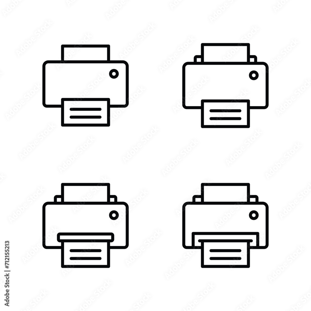 Printer vector icon set. print symbol vector Printer vector icon set. print symbol vector