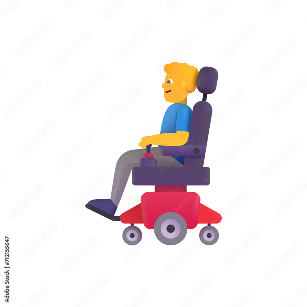 Man in Motorized Wheelchair