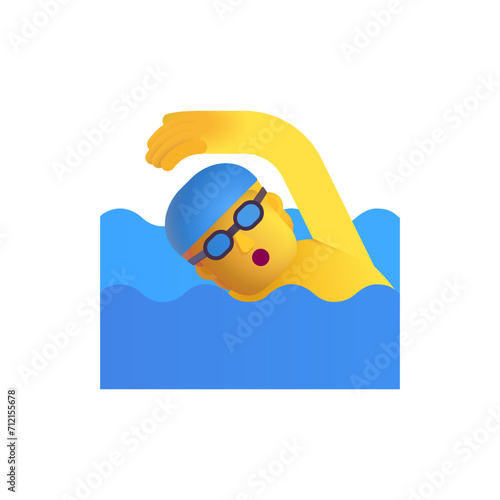 Man Swimming