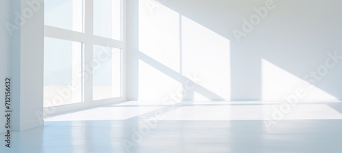 light reflections in a white room  in the style of sunrays shine upon it  minimalist detail