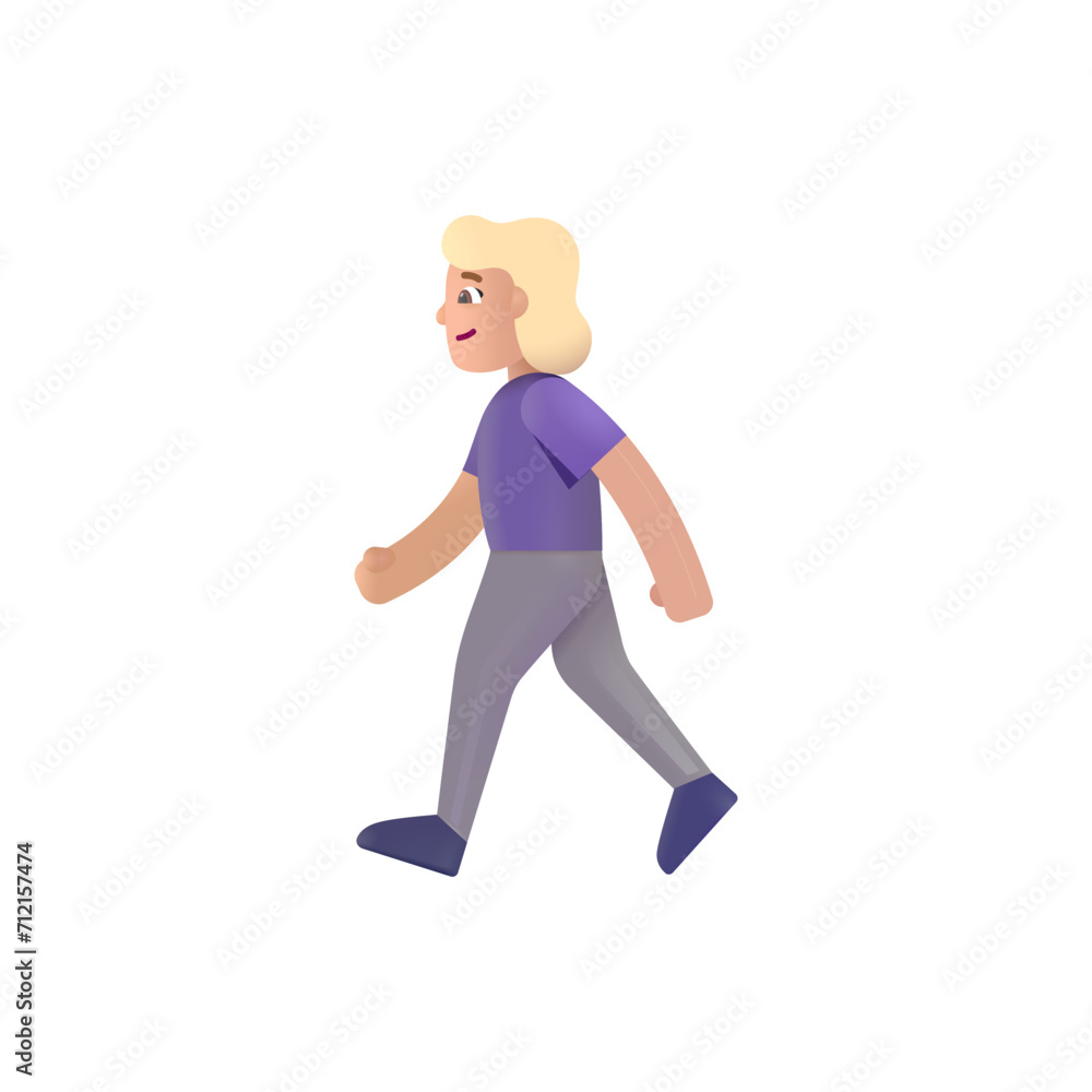 Woman Walking: Medium-Light Skin Tone