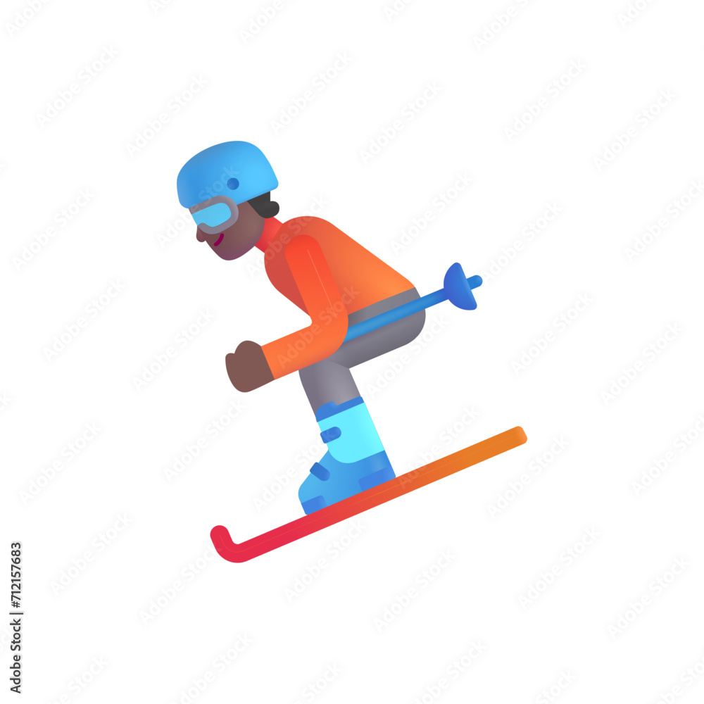 Fototapeta premium Skier : Medium-Dark Skin Tone