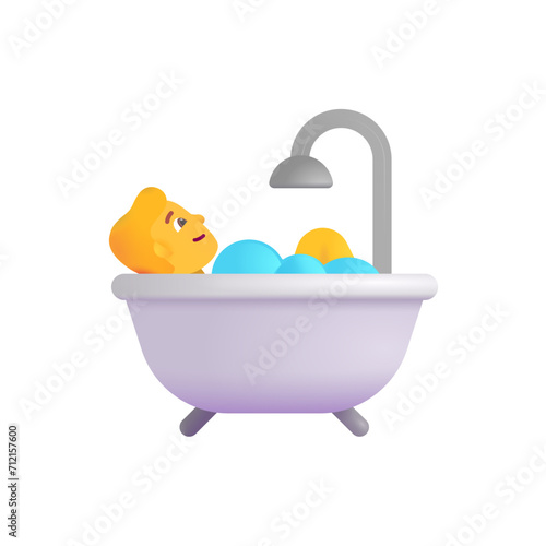 Person Taking Bath