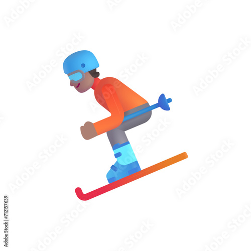 Skier : Medium Skin Tone