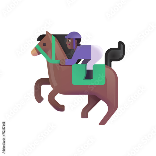 Horse Racing: Medium-Dark Skin Tone © Mehr