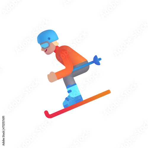 Skier: Medium-Light Skin Tone