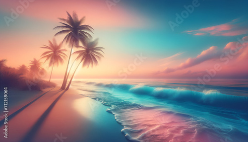 sunset on the beach © Tatuta