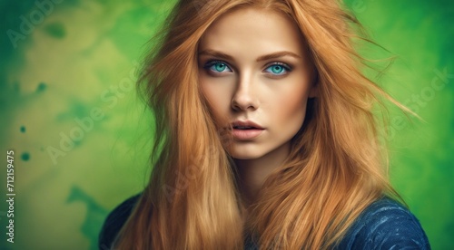 portrait of a fashion woman  fashioned hairs of a woman  portrait of a pretty young fashion model  pretty fashion girl in studio