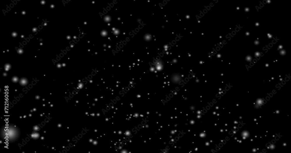 4K Cinematic snowfall loop animation of a surreal realistic snowflake