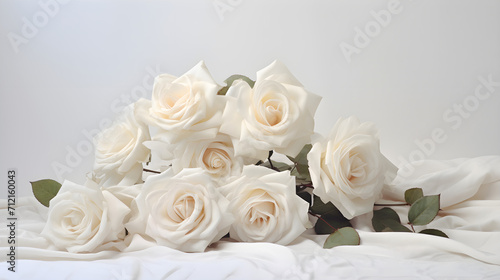 Bouquet of roses for the bride at her wedding