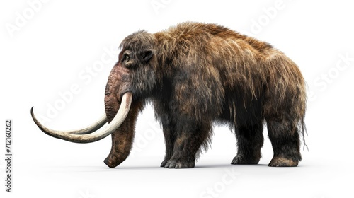 A huge ancient mammal isolated on white background