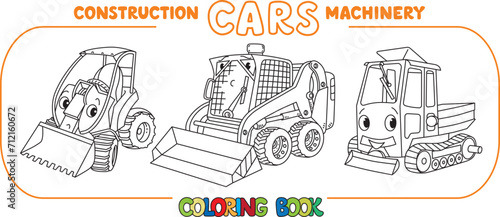 Funny municipal and construction cars set