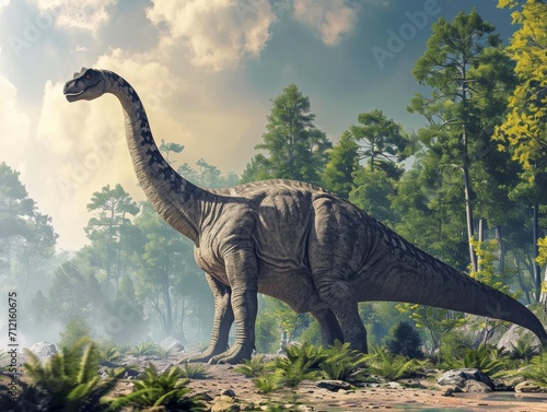 Brontosaurus in its natural habitat