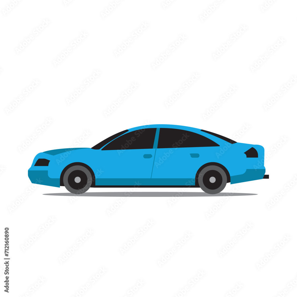 Car vector template on white background. Business sedan isolated. Vector illustration.