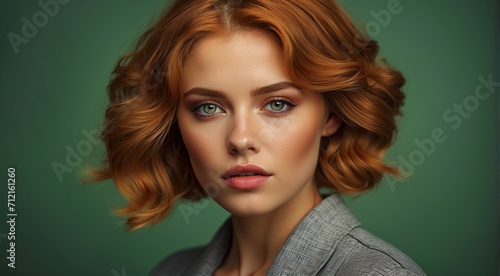 portrait of a fashion woman, fashioned hairs of a woman, portrait of a pretty young fashion model, pretty fashion girl in studio