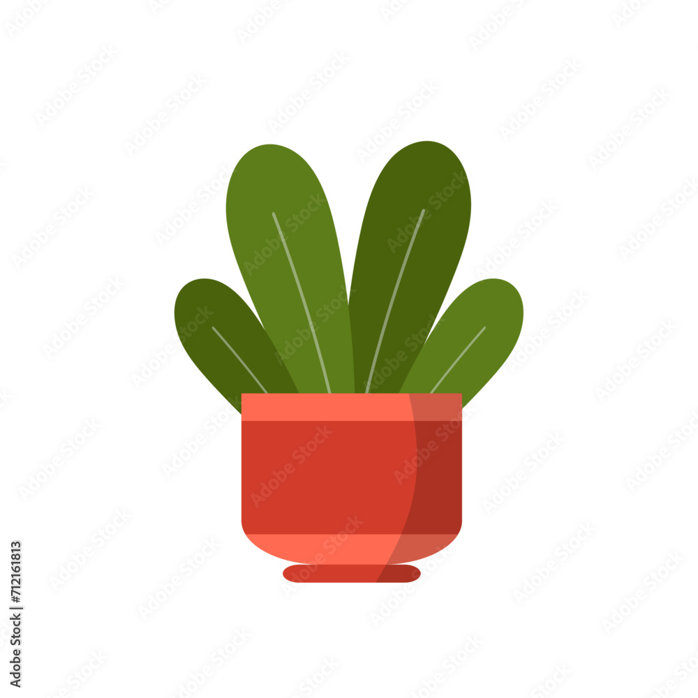 Decorative green houseplants in pots and planters, natural home decor and urban jungle, vector illustrations. Decorative green houseplants in pots and planters, natural home decor and urban jungle, vector illustrations.