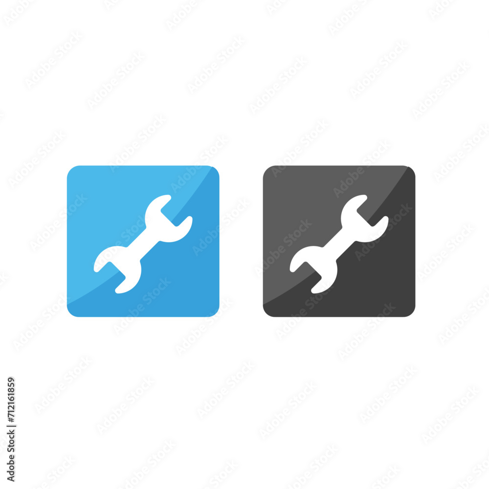 Wrench icons set. wrench vector icon. Spanner symbol concept.