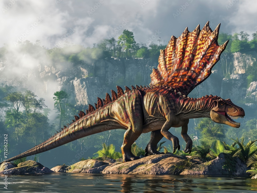 Spinosaurus in its natural habitat Spinosaurus in its natural habitat