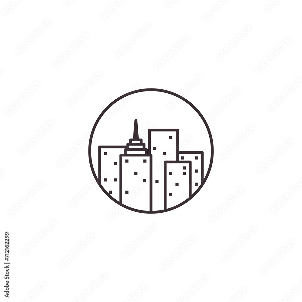 house minimalist icon logo design vector