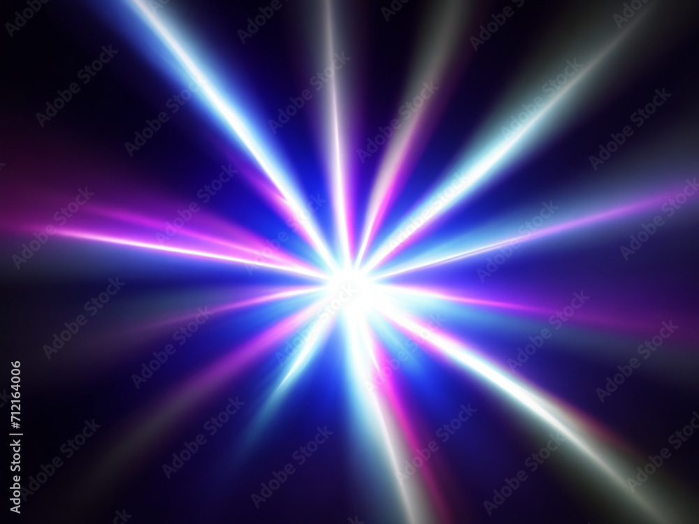 Colorful Lens flare light pattern black background light flare effect 