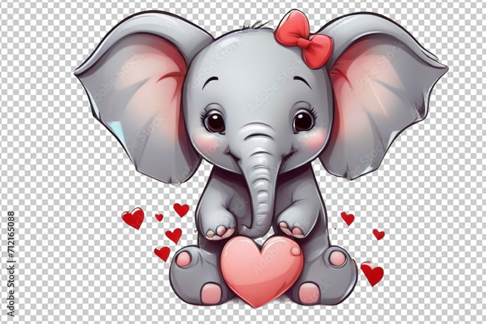 Obraz premium elephant with a heart