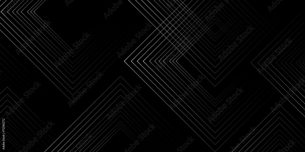 Black minimal empty background with gray lines.Geometric background, weave pattern.Modern graphic design element lines style concept for banner, flyer, card, or brochure cover,wallpapers, brochures, - obrazy, fototapety, plakaty 
