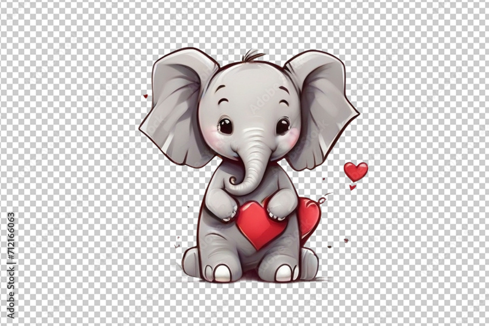 child elephant holding heart in hands for love child elephant holding heart in hands for love